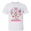 Grandma Heart Tree Grandkids Names Personalized Shirt