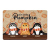 Fall Season Fluffy Cats Welcome Personalized Doormat