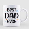 Best Dad Ever Man Carrying Kids On Shoulder Father's Day Gift Personalized Mug