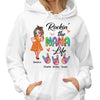 Grandma Handprint Sassy Girl Personalized Hoodie Sweatshirt