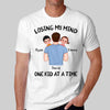 Dad Carrying Kids Losing My Mind One Kid At A Time Personalized Shirt