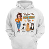 Rockin‘ The Dog Mom Life Pretty Woman & Cute Sitting Dog Personalized Shirt