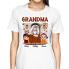 Fall Season Grandma And Kids Front Porch Personalized Shirt