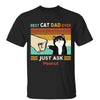 Best Cat Dad Fluffy Cat Personalized Shirt