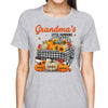 Black And White Checkered Truck Grandma Pumpkins Personalized Shirt