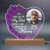 Butterflies Heart Family Memorial Remembrance Gift Upload Photo Personalized Custom Shape Acrylic Plaque LED Night Light