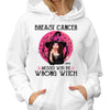 Breast Cancer Messed With The Wrong Witch Halloween Personalized Shirt