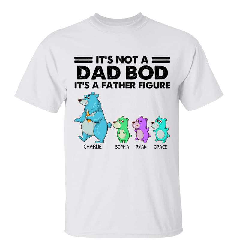 Dad Bod Bear And Kids Personalized Shirt