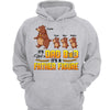 Dad Bod Bear And Kids Personalized Hoodie Sweatshirt