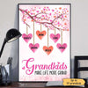 Grandkids Make Life Grand Heart Tree Gift For Grandma Personalized Poster