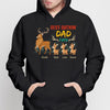 Retro Best Buckin‘ Dad Grandpa Walking Deers Personalized Hoodie Sweatshirt