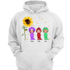 Sunflower Dinosaur Kids Personalized Hoodie Sweatshirt