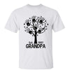 Grandpa Dad Handprints On Tree Personalized Shirt