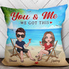 So Together We Built A Life Doll Couple Beach Landscape Personalized Pillow (Insert Included)