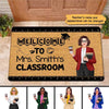 Welcome To Teacher Classroom Simple Pretty Personalized Doormat