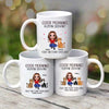 Good Morning Human Servant Doll Girl & Cat Personalized Mug