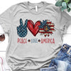 Peace Love America 4th Of July Independence Day Shirt