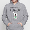 Dogs Ruff Dad Personalized Hoodie Sweatshirt