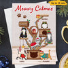 Christmas Cat Tower Meowy Catmas Personalized Postcard