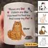 Roses Are Red Feed Me And Scoop Up Poo Sassy Cats Father‘s Day Gift Personalized Mug