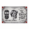 Halloween ‘Til Death Do Us Part Sugar Skull Gothic Couple Personalized Horizontal Poster