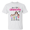 Livin‘ Grandma Life Caricature Kids Family Gift Personalized Shirt