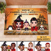 Halloween Doll Family Welcome Personalized Doormat