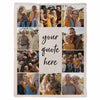 Customizable Photo Collage Custom Blanket With Text Gift For Family Friends Gift For Him For Her Personalized Fleece Blanket