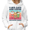 Cats Coffee 3 People Cat Mom Personalized Shirt