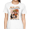 Couple And Dog Fall Season Personalized Shirt