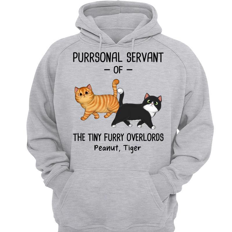 Purrsonal Servant Of Walking Fluffy Cats Personalized Hoodie Sweatshirt