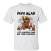 Papa Bear And Kids Sketch Mountain Personalized Shirt