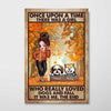 Pretty Girl Loves Dogs And Fall Personalized Vertical Poster