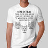 Dear Cat Dad Cat Head Outline Personalized Shirt