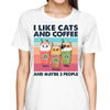 Cats Coffee 3 People Cat Mom Personalized Shirt