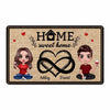 Doll Couple Heart Infinity Personalized Doormat