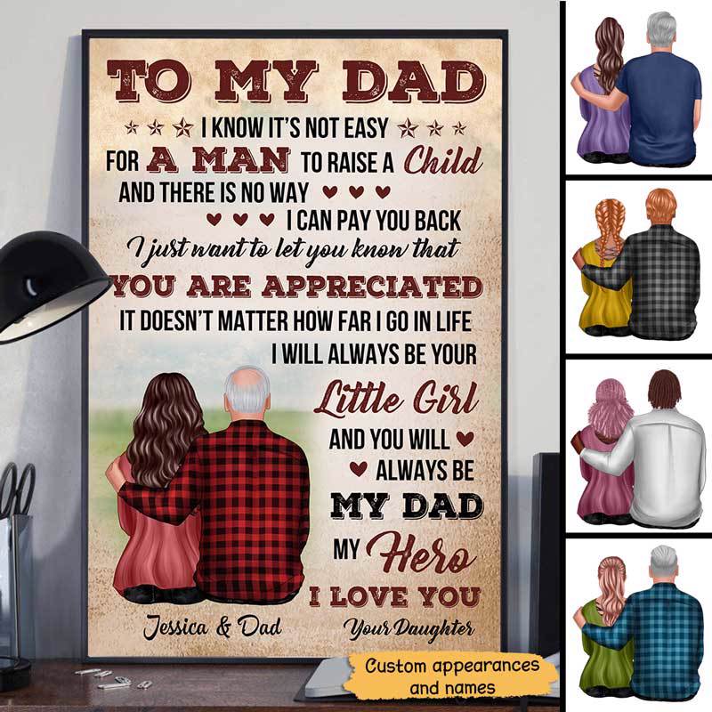 Dear Dad From Daughter Vintage Father's Day Gift Personalized