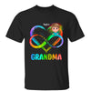 Colorful Heart Infinity Mom Grandma Doll Kid Personalized Shirt