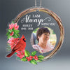 Photo Inserted Cardinal Wreath Remembrance Memorial Keepsake Christmas Personalized Acrylic Ornament