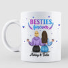 Besties Forever Modern Girls Back View Personalized Mug