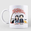 Chibi Couple And Cats Valentine Tree  Gift For Him For Her Personalized Mug