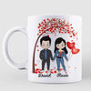 Chibi Couple Valentine Tree  Gift For Him For Her Personalized Mug