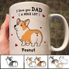 Corgi Dog Dad Love You A W-hole Lot Personalized Mug