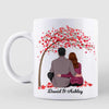 Couple Under Pink Tree Personalized Mug