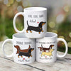 Dachshund Personalized Dog Mom AOP Coffee Mug