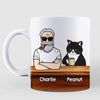 Dear Cat Dad Old Man Personalized AOP Mug