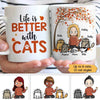 Fall Season Life Is Better With Funny Cats Personalized AOP Mug