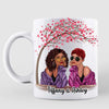 Fashion Girls Sisters Under Pink Tree Personalized Mug