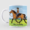 Girl And Her Horse Personalized AOP Coffee Mug