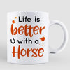 Girl Riding Horse Life Is Better With A Horse Fall Personalized AOP Mug